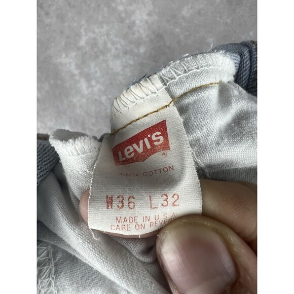 VTG Levis 550 Mens Light Wash Orange Tab Relaxed Fit Tapered Leg Jeans Sz 36x32 - Picture 4 of 7